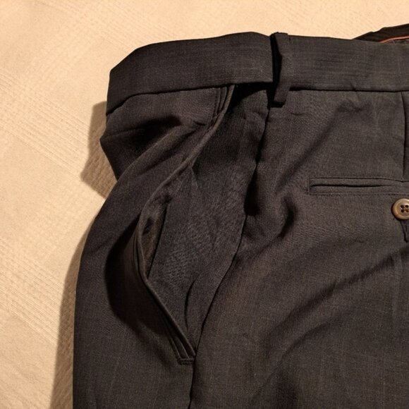 Haggar men's size 42 x 30 performance cool 18, expandable waist, blue pants, New - Picture 9 of 9